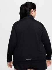 Schwarz - Nike – Swoosh – Langarm-Laufoberteil mit halbem Reißverschluss, Curve - Bild 2 von 5