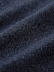 Dark Blue Denim 100% Cotton Chore Shacket Overshirt - Image 9 of 9