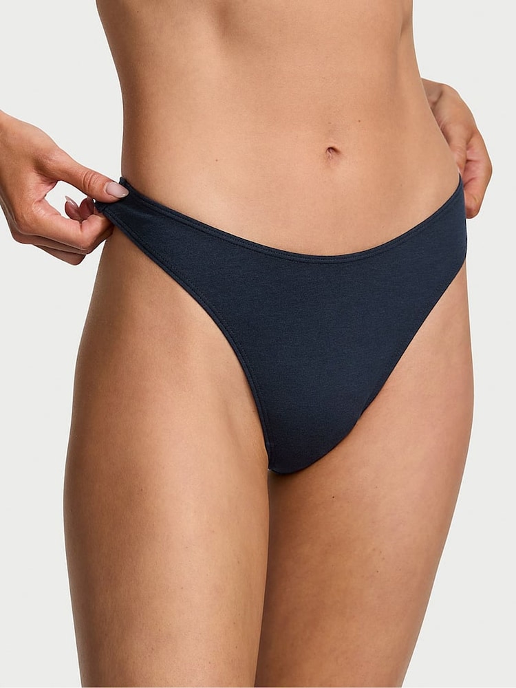 Victoria's Secret Noir Navy Blue Thong Knickers - Image 1 of 3