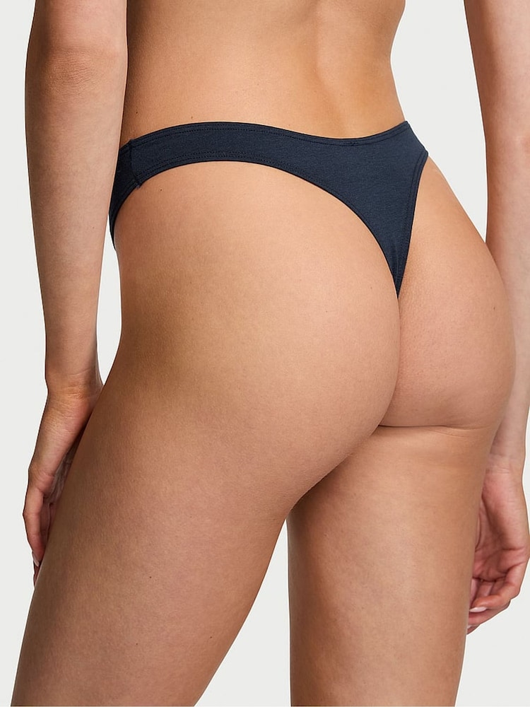 Victoria's Secret Noir Navy Blue Thong Knickers - Image 2 of 3