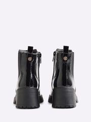 River Island Black Girls Patent Heeled Chelsea Boots - Image 2 of 4