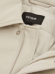 Reiss Stone Cologne Elasticated Hem Harrington Jacket - Image 5 of 5