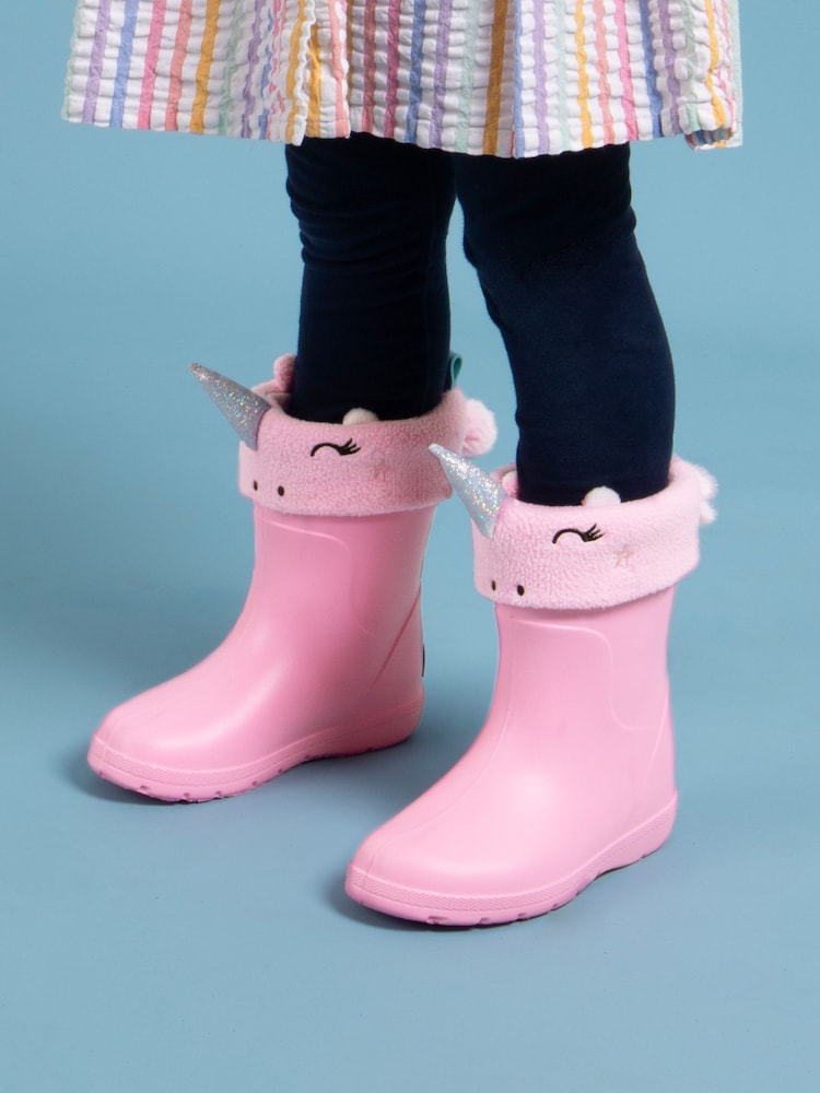 Totes Pink Childrens Bunny Welly Liner Socks - Image 1 of 5
