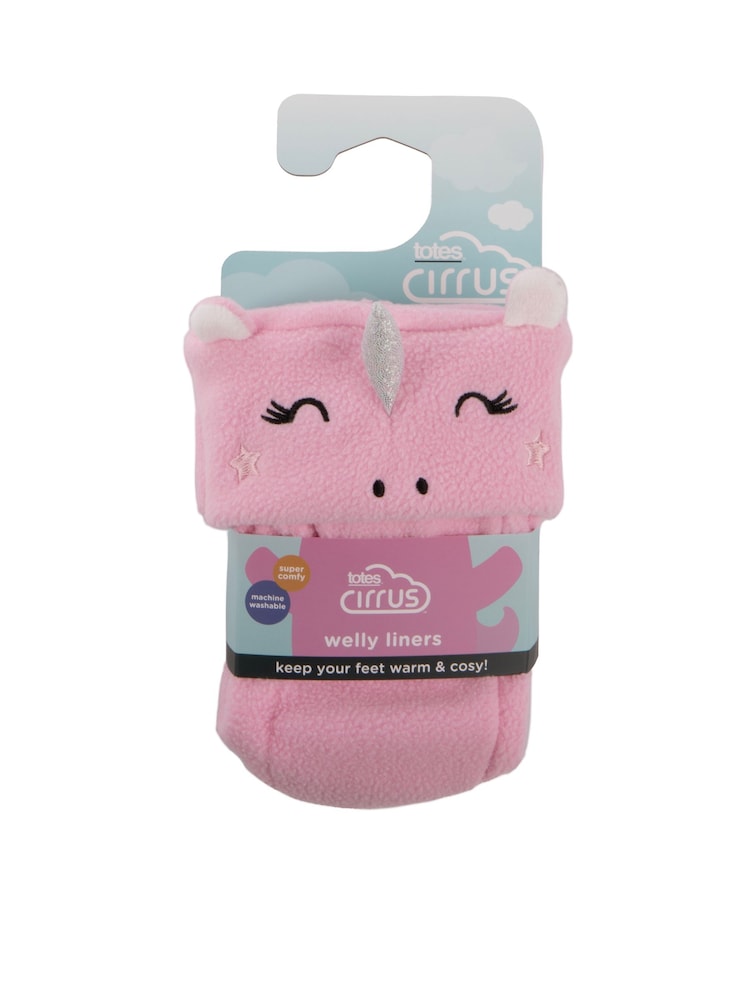 Totes Pink Childrens Bunny Welly Liner Socks - Image 2 of 5