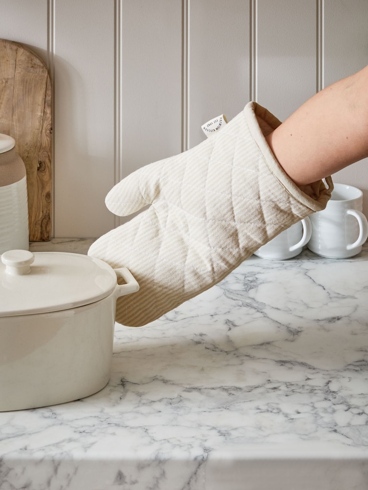 Natural Bronx Stripe Single Oven Glove - Image 2 of 5