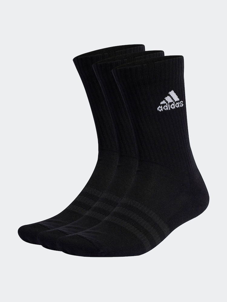Черный/белый - 3 Пакет - Набор из 3 пар амортизирующих носков adidas - Изображение 1 из 1 Черный/белый - 3 Пакет - Набор из 3 пар амортизирующих носков adidas - Изображение 1 из 1