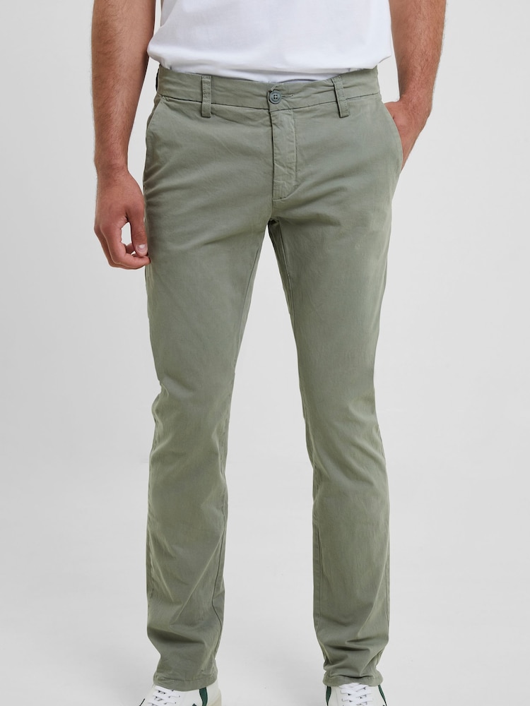 French Connection Green Stretch Chino Trousers - Image 1 of 3