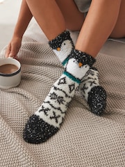 Penguin Christmas Cosy Socks In Box - Image 1 of 4