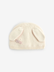 Ecru Bunny Baby Hat (0mths-2yrs) - Image 1 of 3