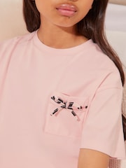 Lipsy Pink Leopard Jersey Shorts Pyjamas (5-16yrs) - Image 4 of 4