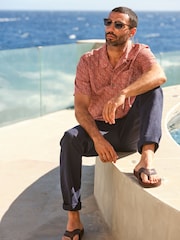 FatFace Dempsey Red Leaf Print Shirt - Image 1 of 8