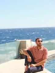 FatFace Dempsey Red Leaf Print Shirt - Image 3 of 8