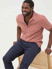 FatFace Dempsey Red Leaf Print Shirt - Image 6 of 8