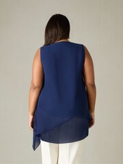 Live Unlimited Blue Curve Layered Tunic - Image 3 of 4