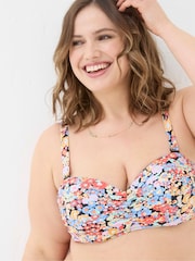 FatFace Beck Multi Pop Floral Bikini Top - Image 6 of 7