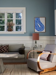 Paper Collective Blue Entropy Blue 02 Framed Wall Art Print in Natural Oak Frame - Image 2 of 4