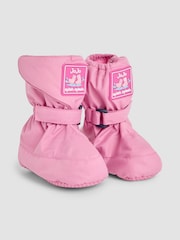 JoJo Maman Bébé Dusty Pink Fleece Lined Booties - Image 1 of 4