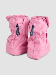 JoJo Maman Bébé Dusty Pink Fleece Lined Booties - Image 2 of 4