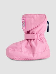 JoJo Maman Bébé Dusty Pink Fleece Lined Booties - Image 4 of 4