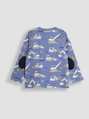 Blau, mit Baustellen-Motiv und Streifen - JoJo Maman Bébé Long Sleeve 2-Pack Tops - Bild 3 von 5