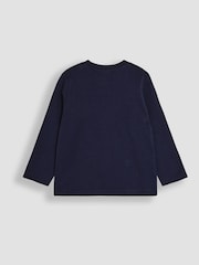 Blau, mit Baustellen-Motiv und Streifen - JoJo Maman Bébé Long Sleeve 2-Pack Tops - Bild 5 von 5