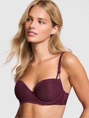 Victoria's Secret PINK Purple Rose Dainty Dot Balcony Lace Bra - Image 1 of 4