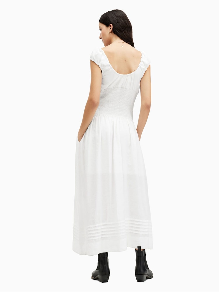 AllSaints White Eliza Maxi Dress - Image 2 of 6