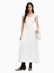 AllSaints White Eliza Maxi Dress - Image 4 of 6