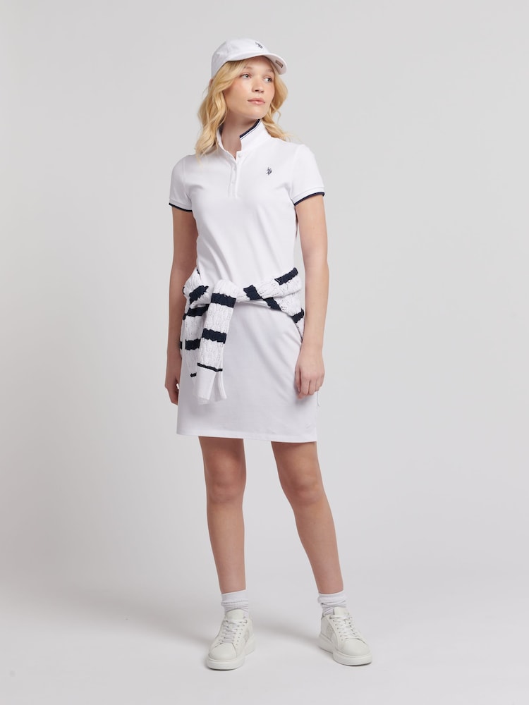 U.S. Polo Assn. White Womens Polo Dress - Image 2 of 8