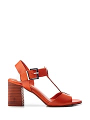 Moda in Pelle Molliey T Bar Stacked Block Sandals - Image 1 of 4