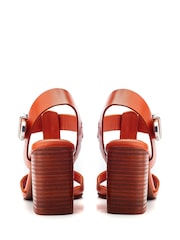 Moda in Pelle Molliey T Bar Stacked Block Sandals - Image 3 of 4