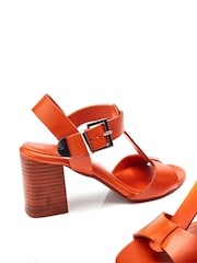Moda in Pelle Molliey T Bar Stacked Block Sandals - Image 4 of 4