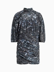 AllSaints Blue Harlee Caladesi Dress - Image 8 of 8