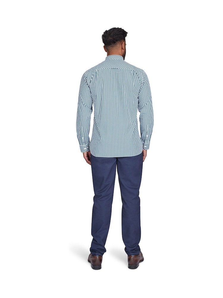 Raging Bull Green 100% Cotton Long Sleeve Classic Gingham Shirt - Image 2 of 7