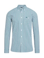 Raging Bull Green 100% Cotton Long Sleeve Classic Gingham Shirt - Image 7 of 7