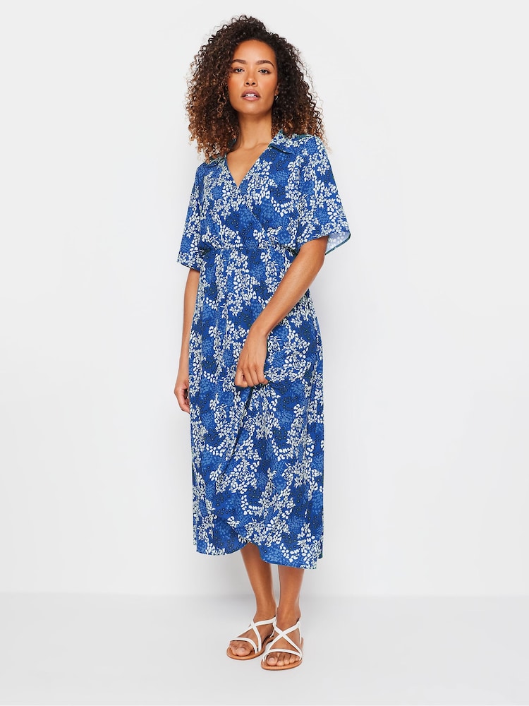 M&Co Blue Collared Short Sleeve Dress - Image 2 of 5