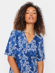 M&Co Blue Collared Short Sleeve Dress - Image 4 of 5