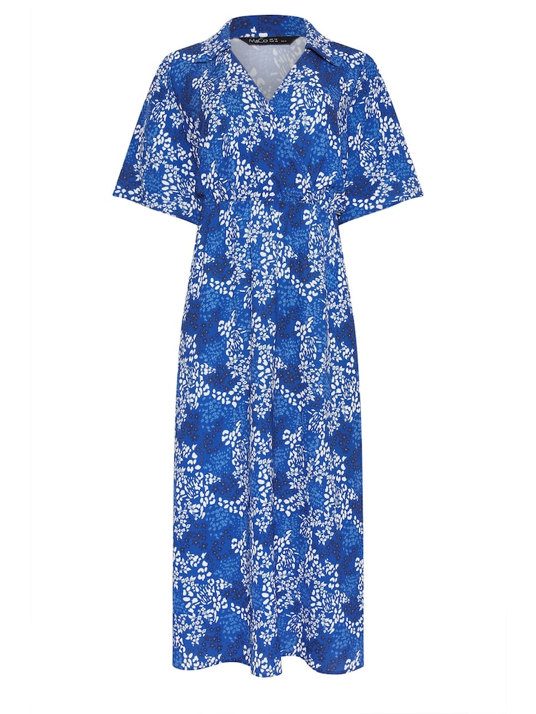 M&Co Blue Collared Short Sleeve Dress - Image 5 of 5