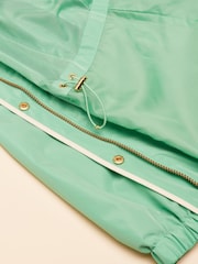 Joules Holt Green Waterproof Packable Raincoat with Hood - Image 11 of 12