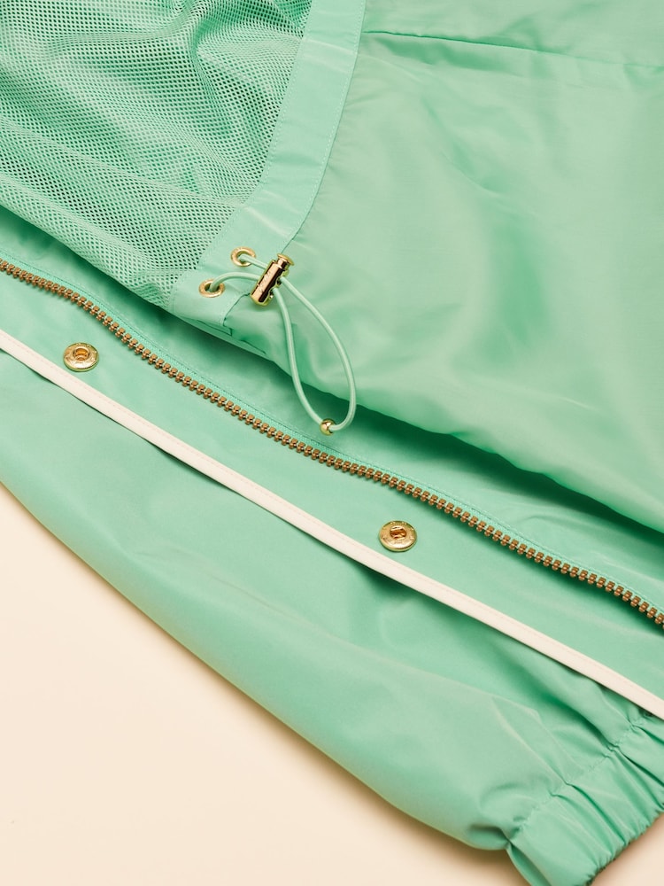 Joules Holt Green Waterproof Packable Raincoat with Hood - Image 1 of 2 Joules Holt Green Waterproof Packable Raincoat with Hood - Image 1 of 2