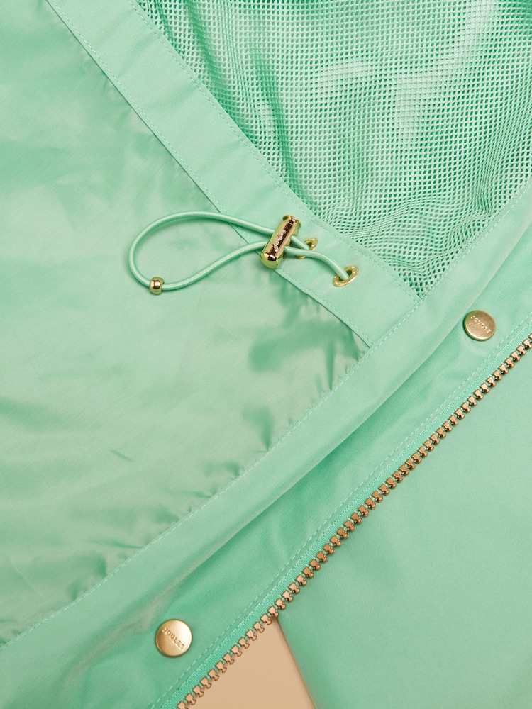 Joules Holt Green Waterproof Packable Raincoat with Hood - Image 12 of 12