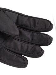 Negro - Guantes acolchados impermeables de hombre con puños de canalé de Totes Isotoner - Imagen 2 de 2