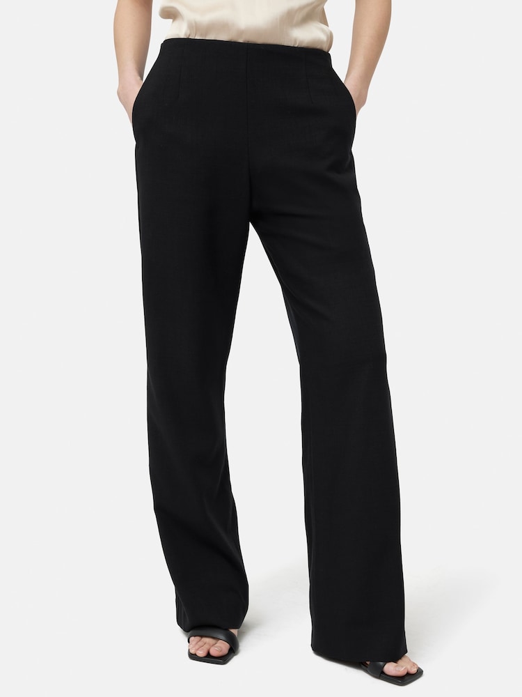 Jigsaw Black Hopsack Tux Trousers - Image 1 of 7