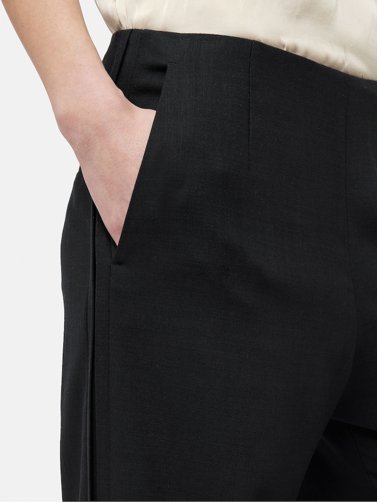 Jigsaw Black Hopsack Tux Trousers - Image 2 of 7