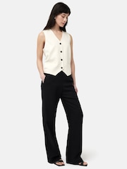 Jigsaw Black Hopsack Tux Trousers - Image 6 of 7