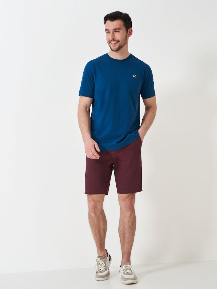 Crew Clothing Red Classic Bermuda Cotton Stretch Chino Shorts - Image 1 of 5