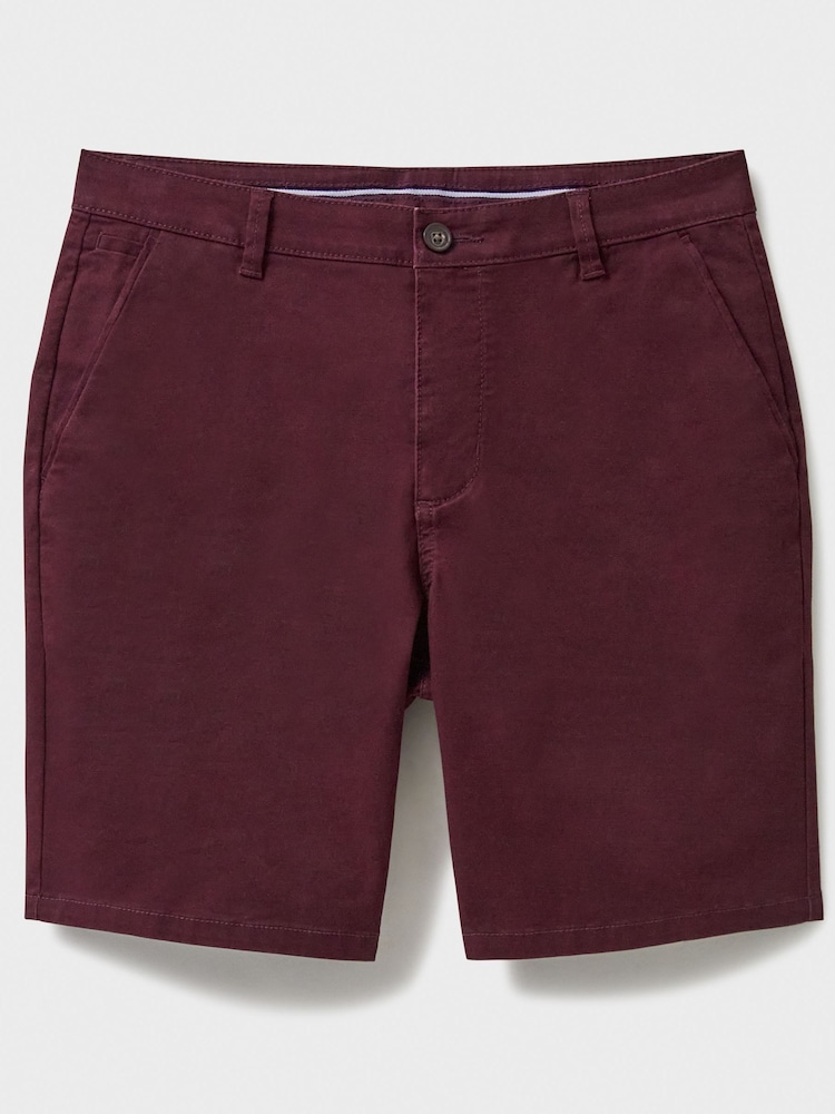 Crew Clothing Red Classic Bermuda Cotton Stretch Chino Shorts - Image 5 of 5
