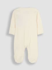 Natur/Creme - Jojo Maman Bébé – Schlafanzüge aus Baumwolle mit Tiermotiv und Füßen, 3er-Pack - Bild 3 von 7