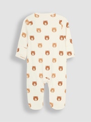 Natur/Creme - Jojo Maman Bébé – Schlafanzüge aus Baumwolle mit Tiermotiv und Füßen, 3er-Pack - Bild 5 von 7
