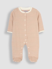 Natur/Creme - Jojo Maman Bébé – Schlafanzüge aus Baumwolle mit Tiermotiv und Füßen, 3er-Pack - Bild 6 von 7